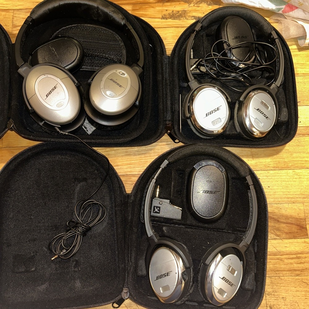 Bose QuietComfort 3 QC3 Acoustic Noise Cancelling On-Ear Headphones Lot D1
